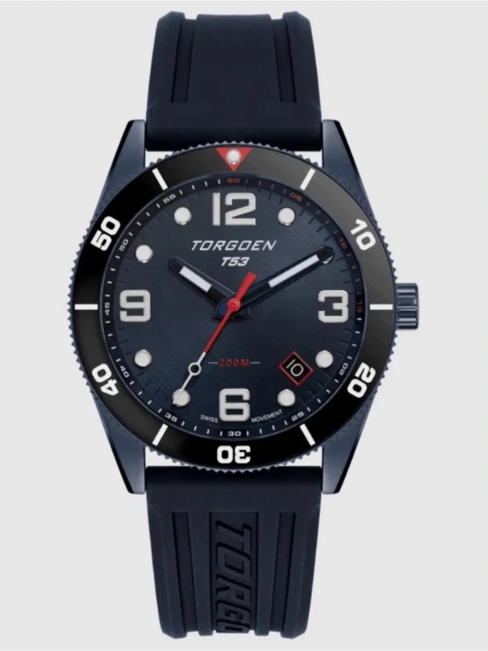 Torgoen Men’s Navy Diver Watch. New In Box.